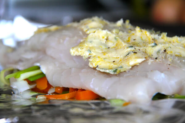 haddock et légumes dans une papillote