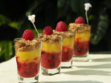 verrine fruits rouges au Lemon cure