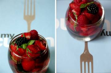 verrine fruits rouge limoncello