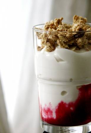 yaourt muesli coulis