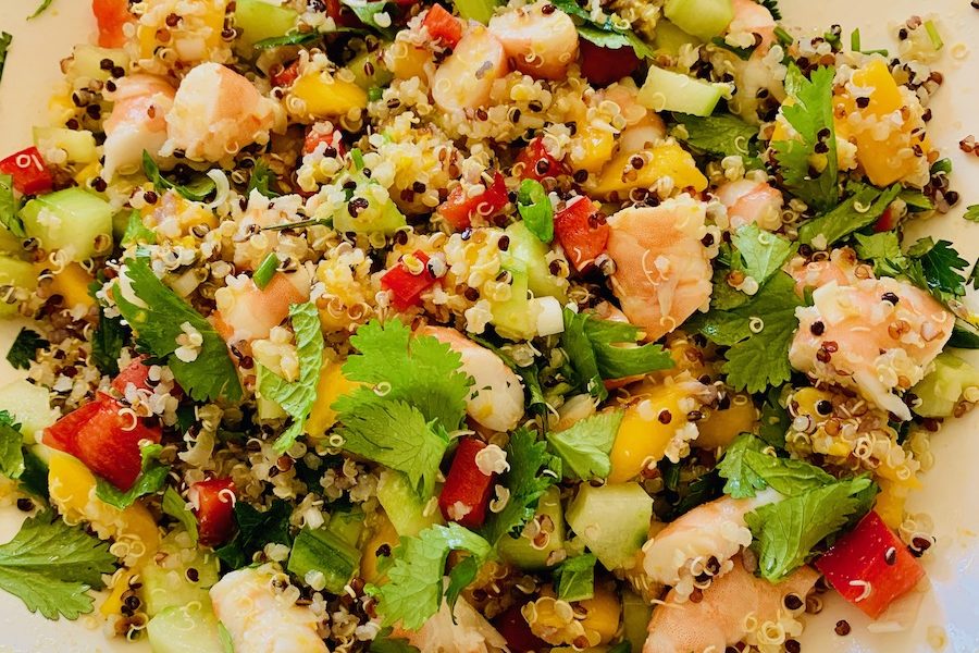 salade de crevettes au quinoa